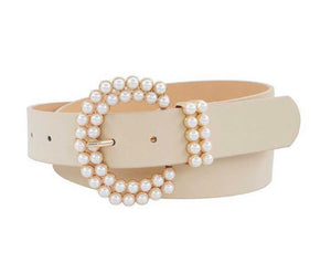 Pearl buckle belts