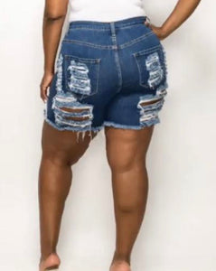 Shorts Medium Denim distress