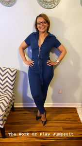 Work or Play Denim Jumpsuit