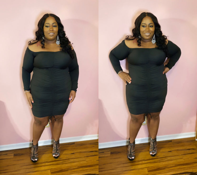 Ruched dress (plus size)