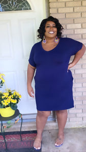 Relax short dress (plus size)