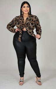 High waist faux legging